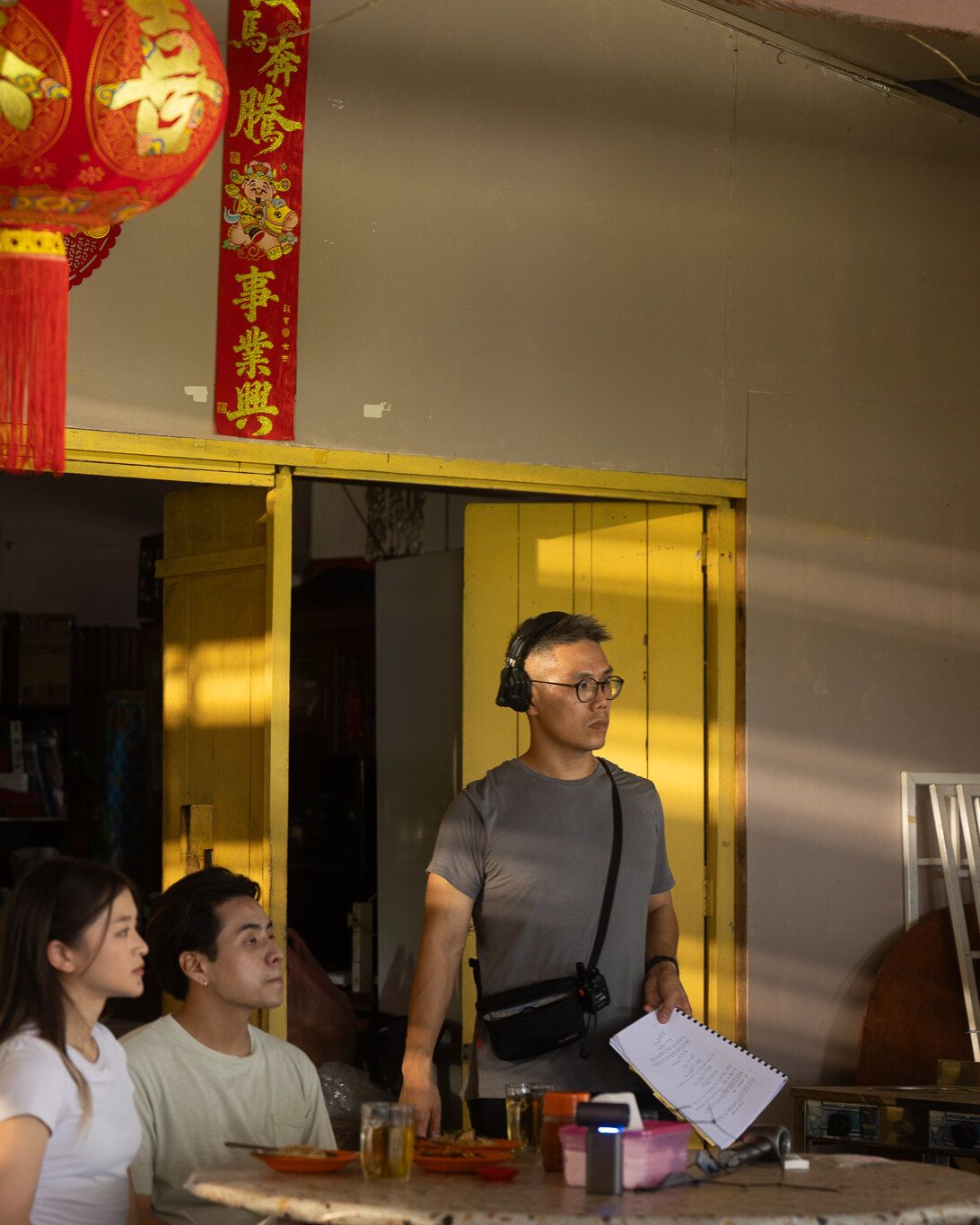 Sam Wong, Founder & Director of Filmco, on set